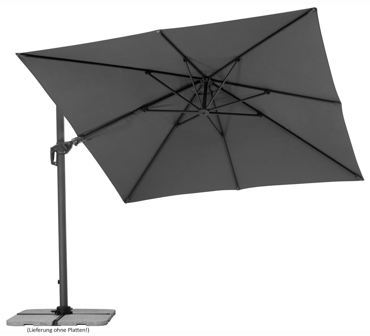 Ampelschirm Rhodos Twist BxHxT: 358x263x300 cm Anthrazit - Anthrazit, Basics, Textil/Metall (358/263/300cm) - Schneider