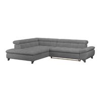 Ecksofa Gemini Anthrazit, B: 234cm - Chromfarben/Anthrazit, KONVENTIONELL, Textil (234/312cm)
