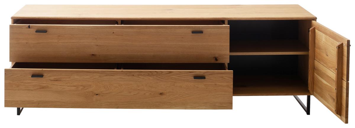 Lowboard Arezzo B: 209 cm Wildeiche - Wildeiche/Anthrazit, Design, Holz/Holzwerkstoff (209/68/50cm) - MID.YOU