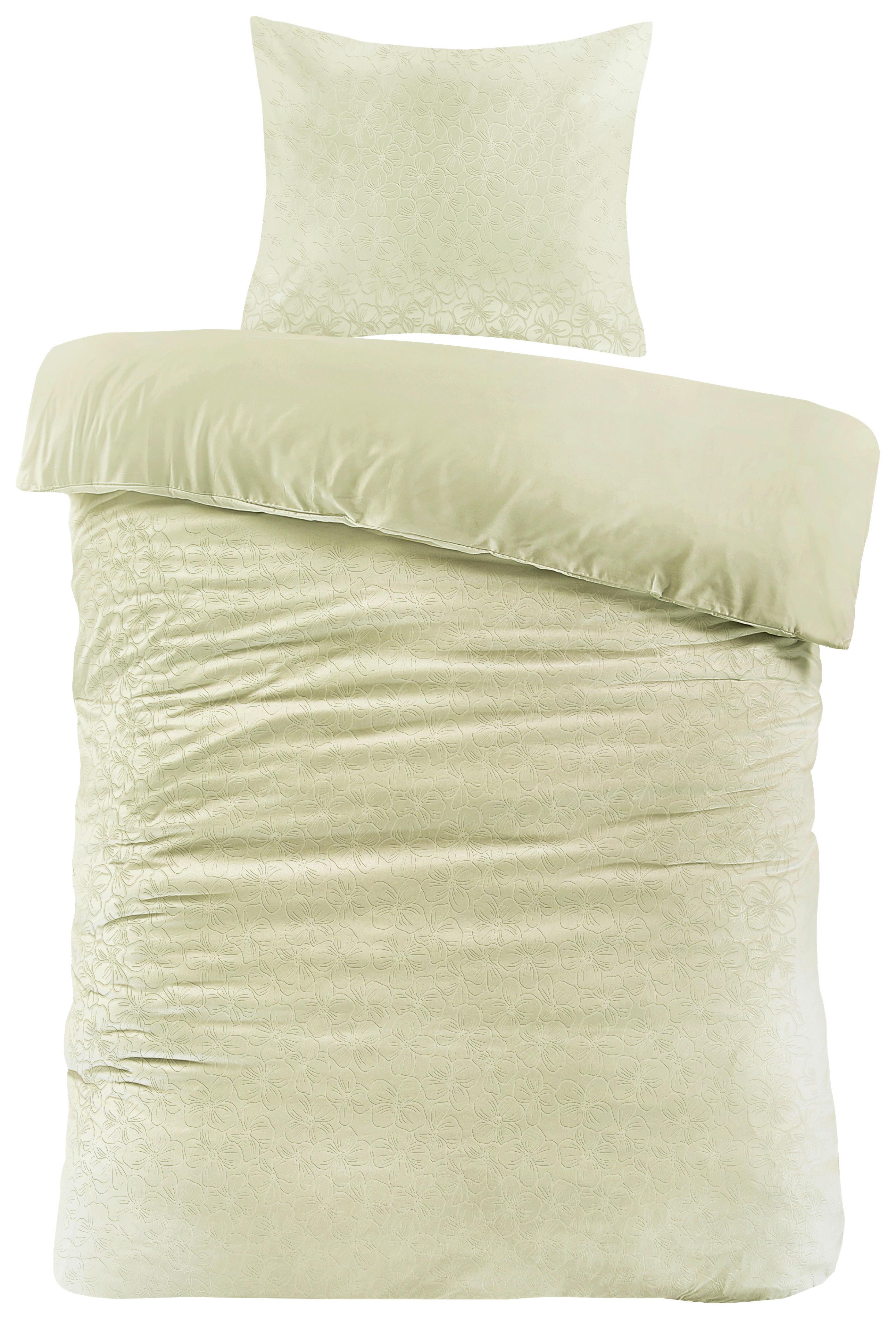 POVLEČENÍ Blume, 70X90/140X200 cm - mátově zelená, Konvenční, textil (140/200cm) - Mömax