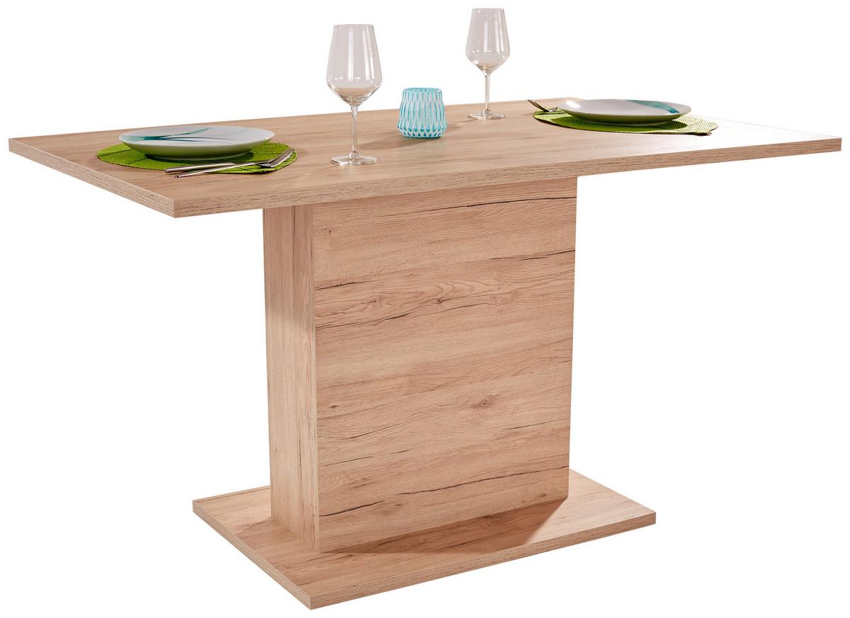 JÍDELNÍ STŮL OSKAR 138 - barvy dubu, Moderní, kompozitní dřevo (138/76/80cm)