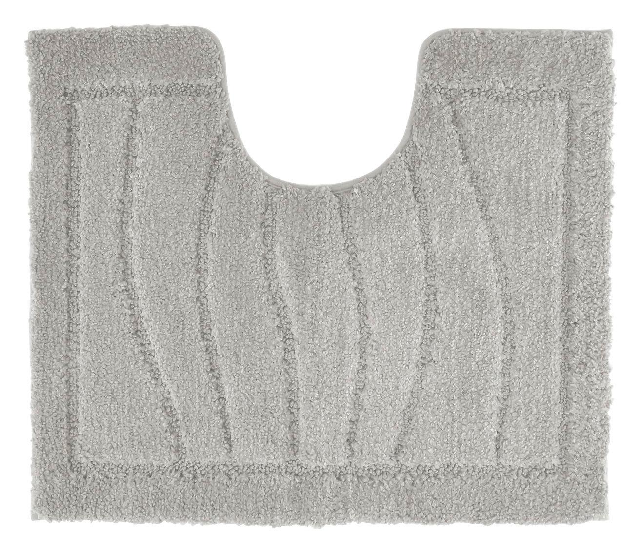 Wc-vorleger Mit Ausschnitt Lasse Hellgrau 50x60 Waschbar - Hellgrau, ROMANTIK / LANDHAUS, Textil (50/60cm) - James Wood