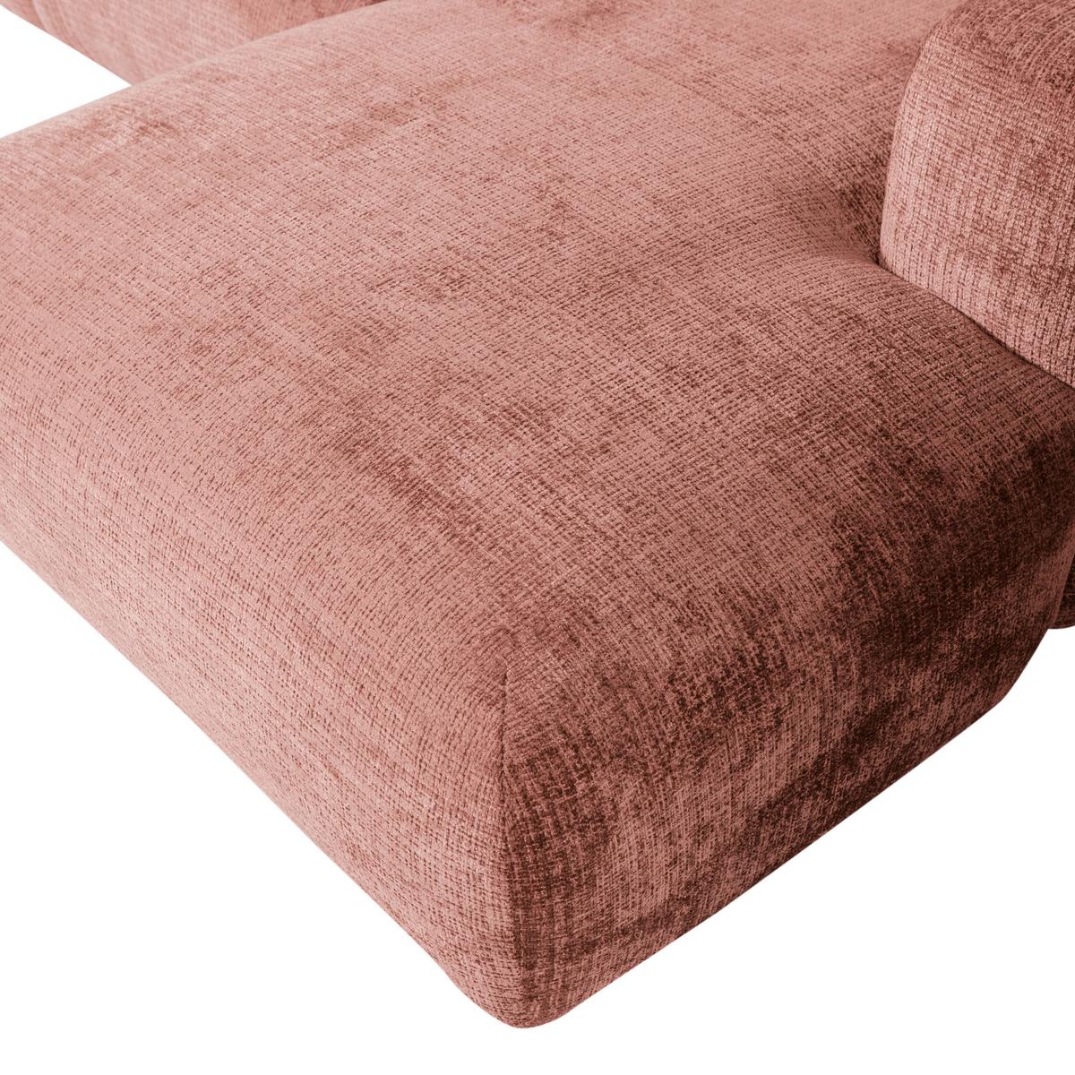 Ecksofa Cloud Taupe, Pink S: 280x165cm - Taupe/Pink, Design, Textil (280/165cm) - Livetastic