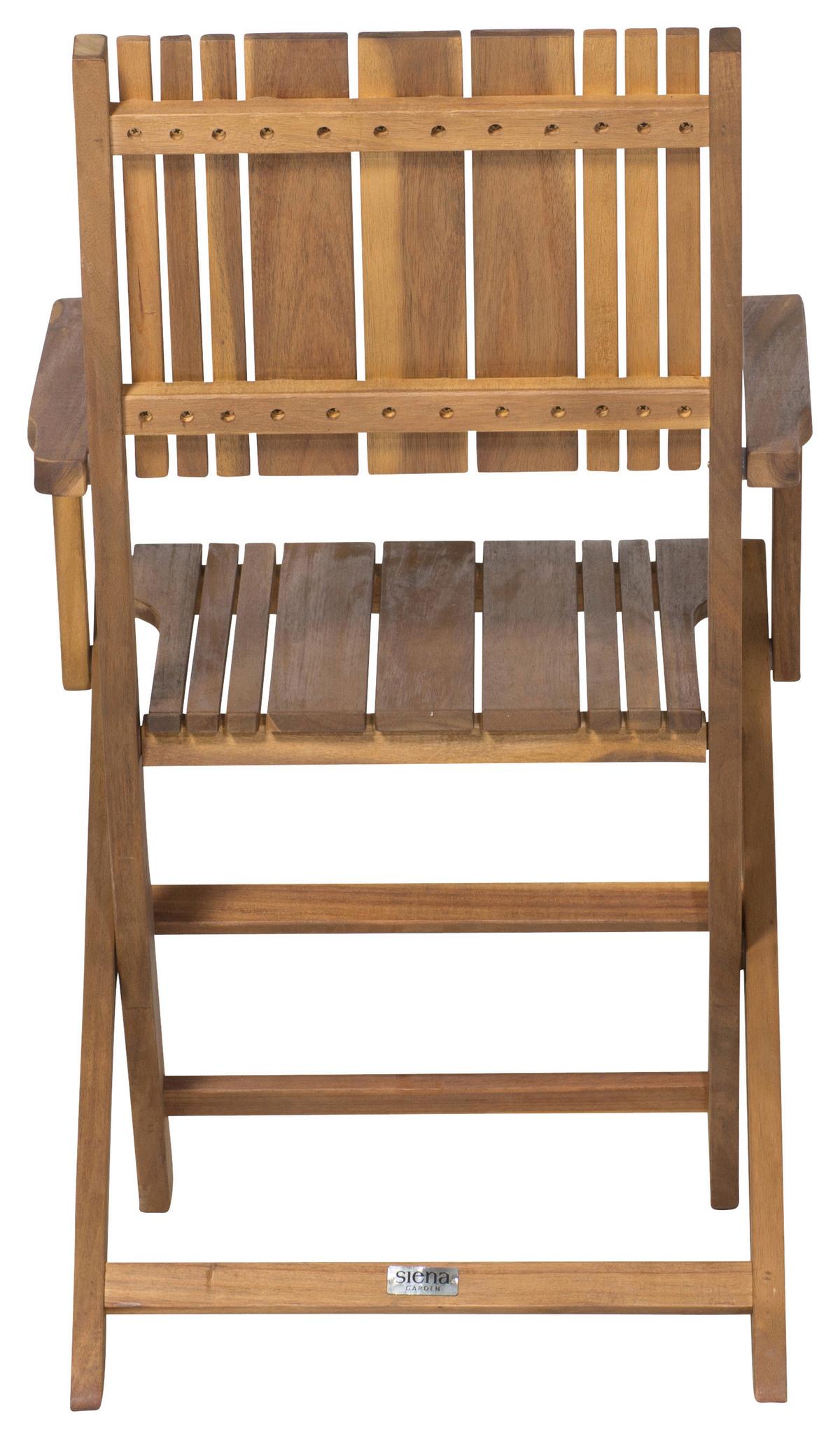 Gartensessel Klappbar Falun Echtholz - Akaziefarben, KONVENTIONELL, Holz (51/89/55cm) - Siena Garden