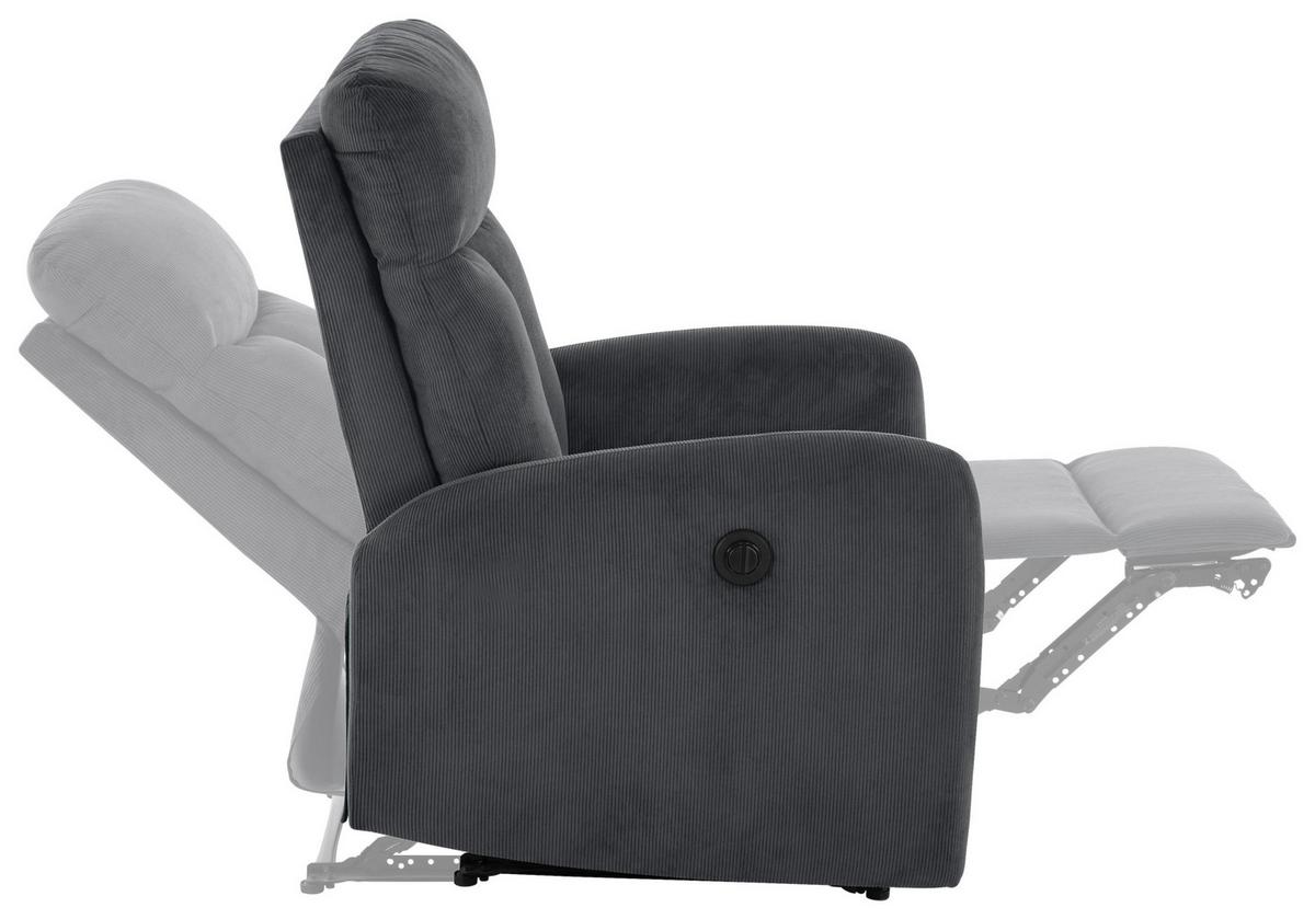 Fernsehsessel Helsinki Dunkelgrau, B: 69 Cm - Dunkelgrau, MODERN, Holz/Textil (69/101/88cm)