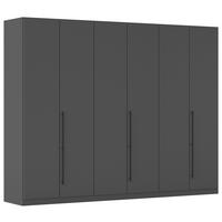 Kleiderschrank Safari B: 271 cm - Grau, KONVENTIONELL, Holzwerkstoff (271/229/54cm)