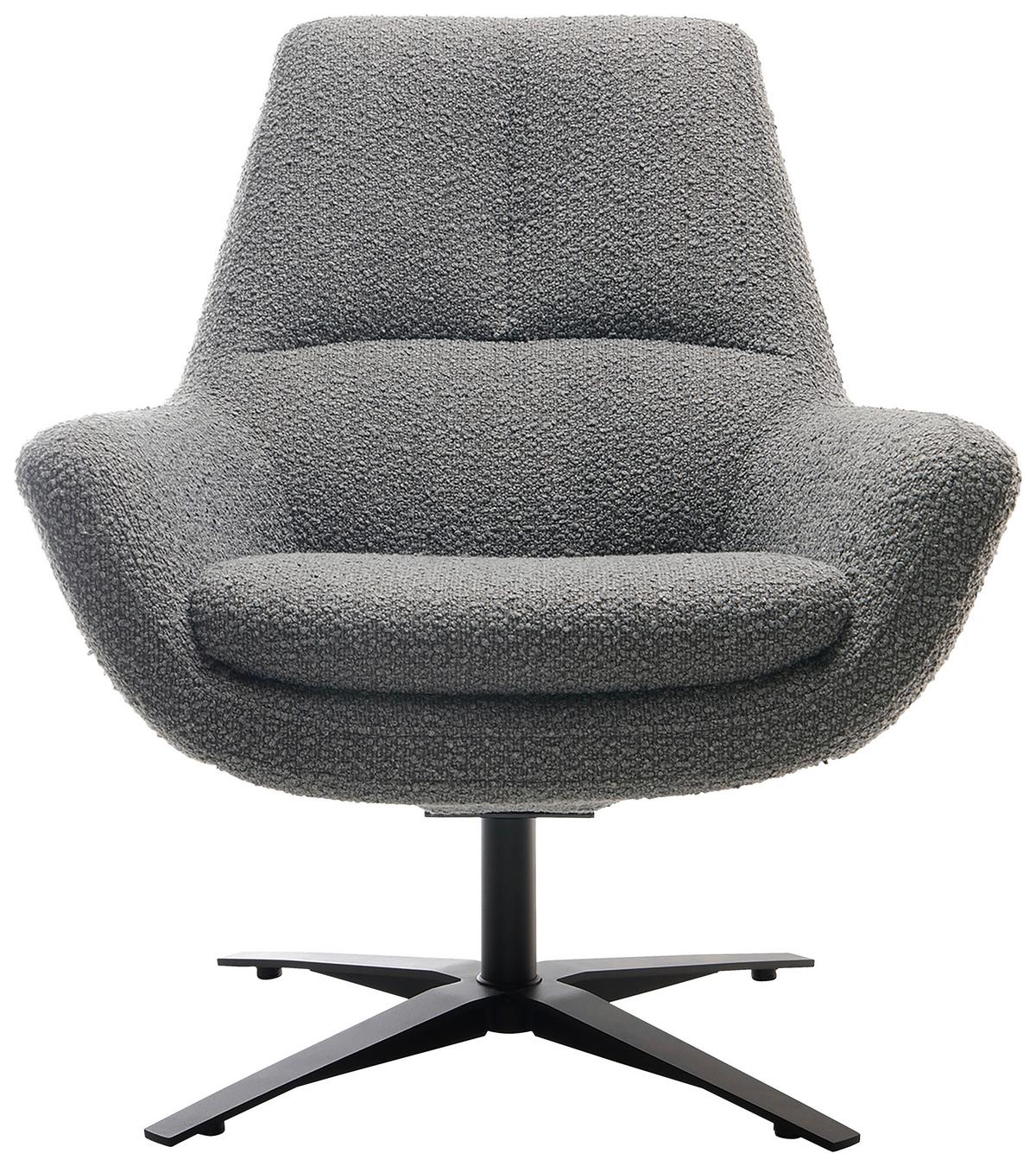 SESSEL BE ORGANIC - Anthrazit/Schwarz, MODERN, Textil (81/92/83cm) - Trendmanufaktur