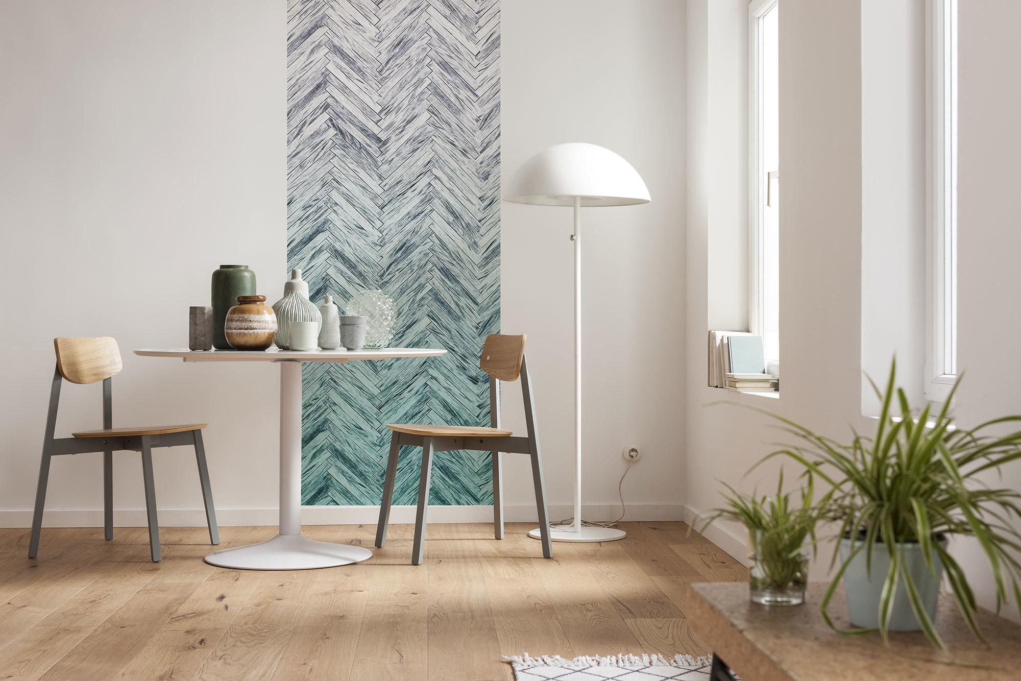 Vliestapete 6000b-Vd1 Herringbone Mint - Design (100/250cm)
