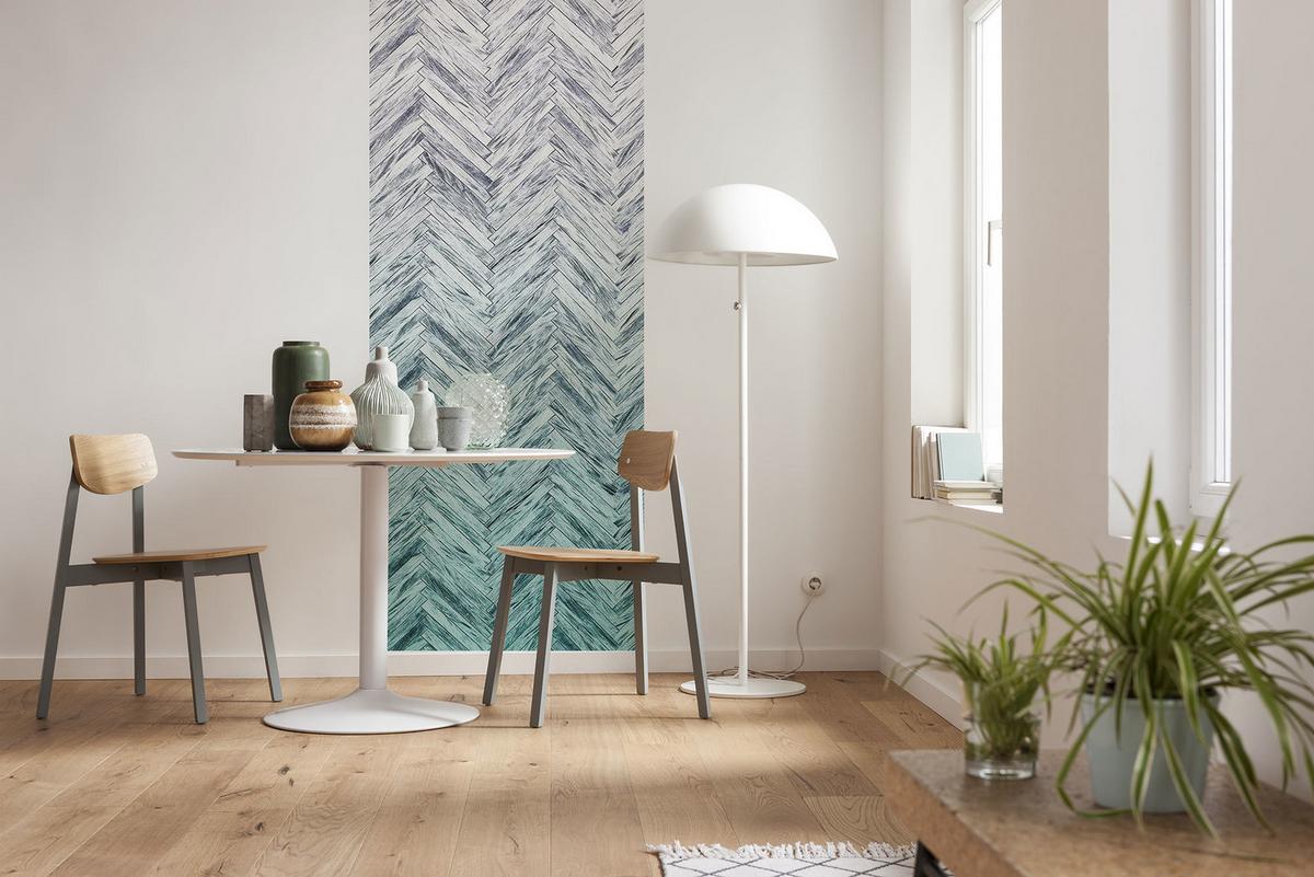 Vliestapete 6000b-Vd1 Herringbone Mint - Design (100/250cm)