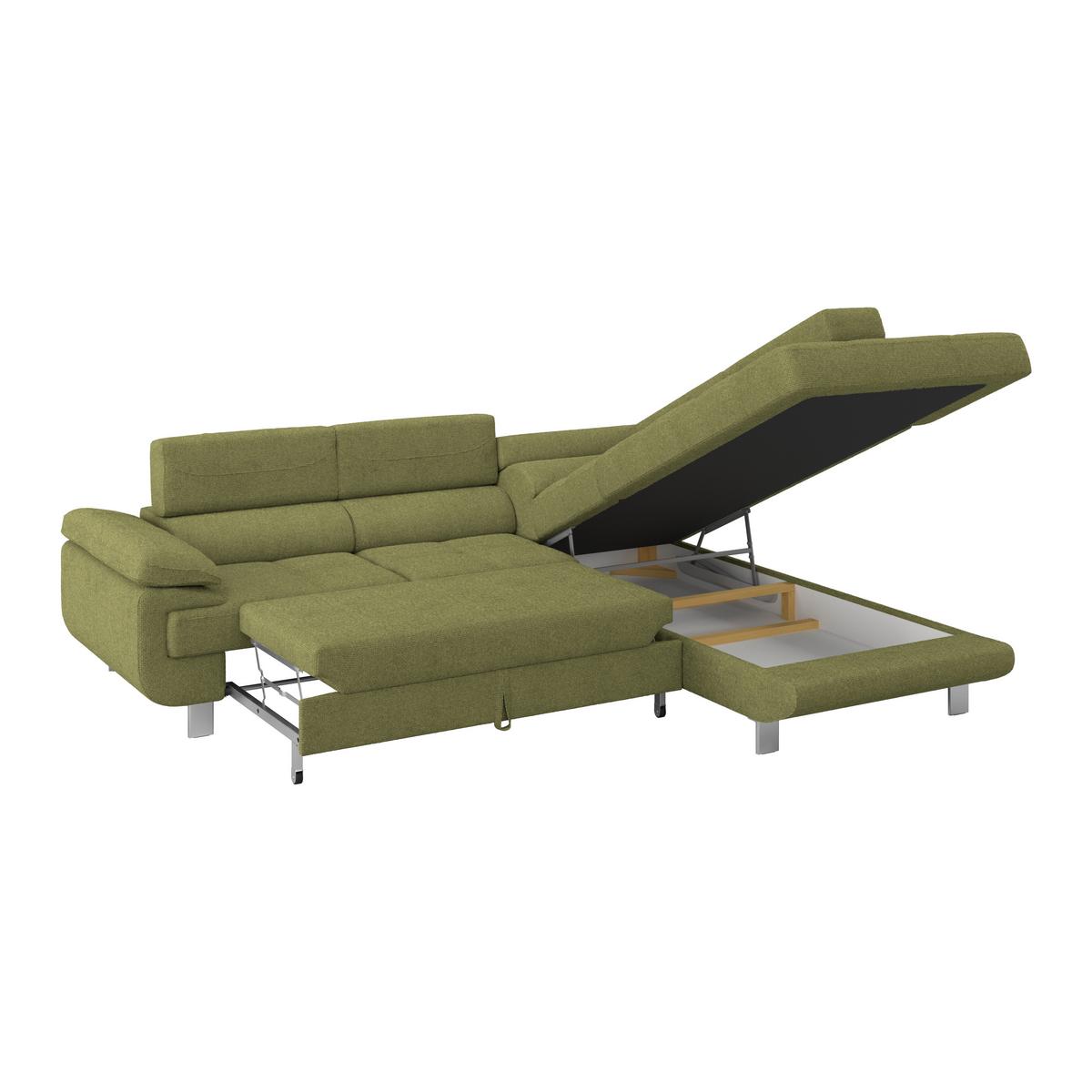 Ecksofa Savona - Khaki, MODERN, Textil (270/230cm) - Ondega