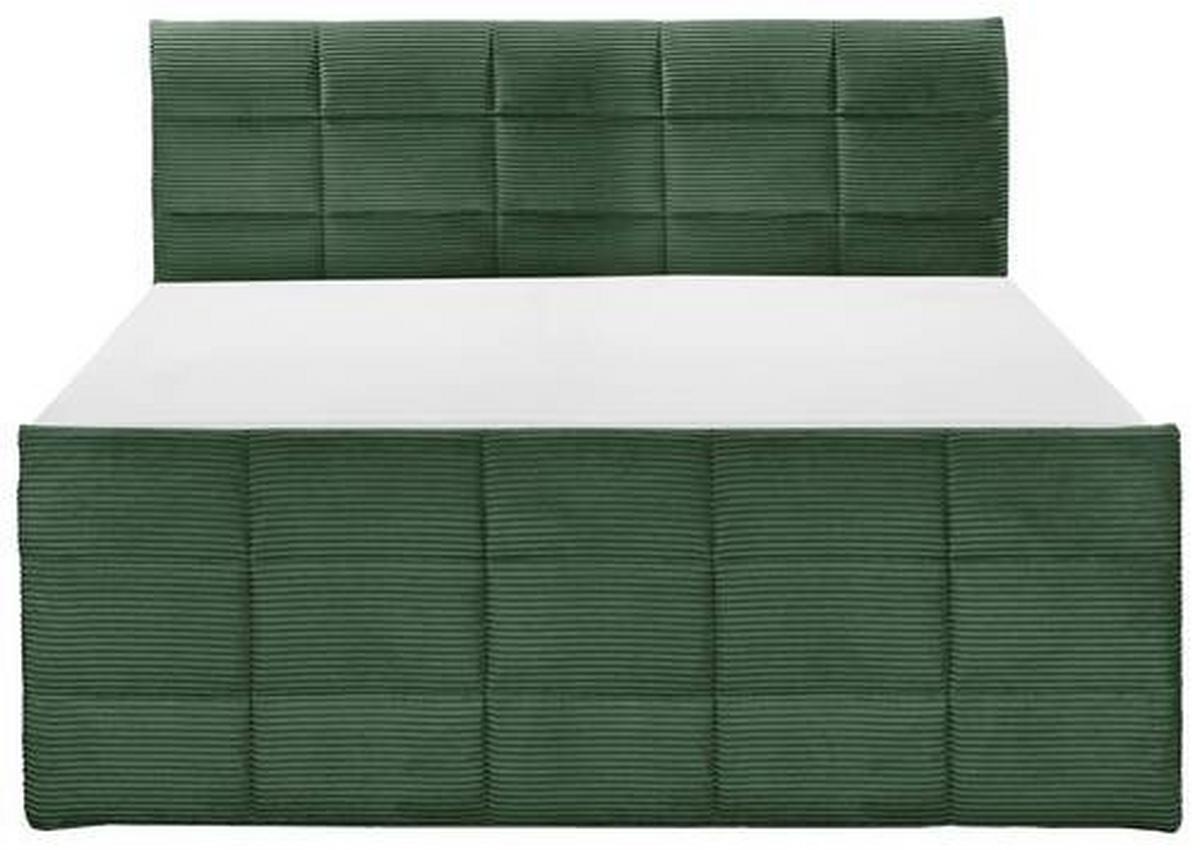 Boxspringbett Bolivia 6 - Schwarz/Olivgrün, MODERN, Holzwerkstoff/Textil (180/200cm) - MID.YOU