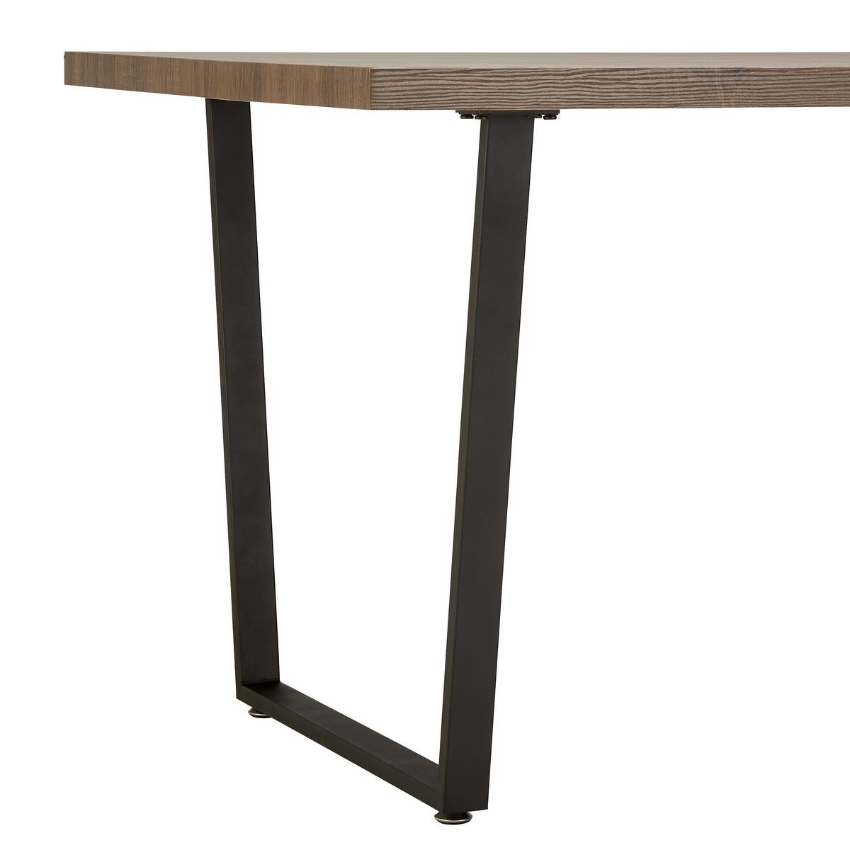 Stůl Dave  160x90cm - černá/barvy vlašských ořechů, Moderní, kov/dřevo (160/90/76cm) - Bessagi Home