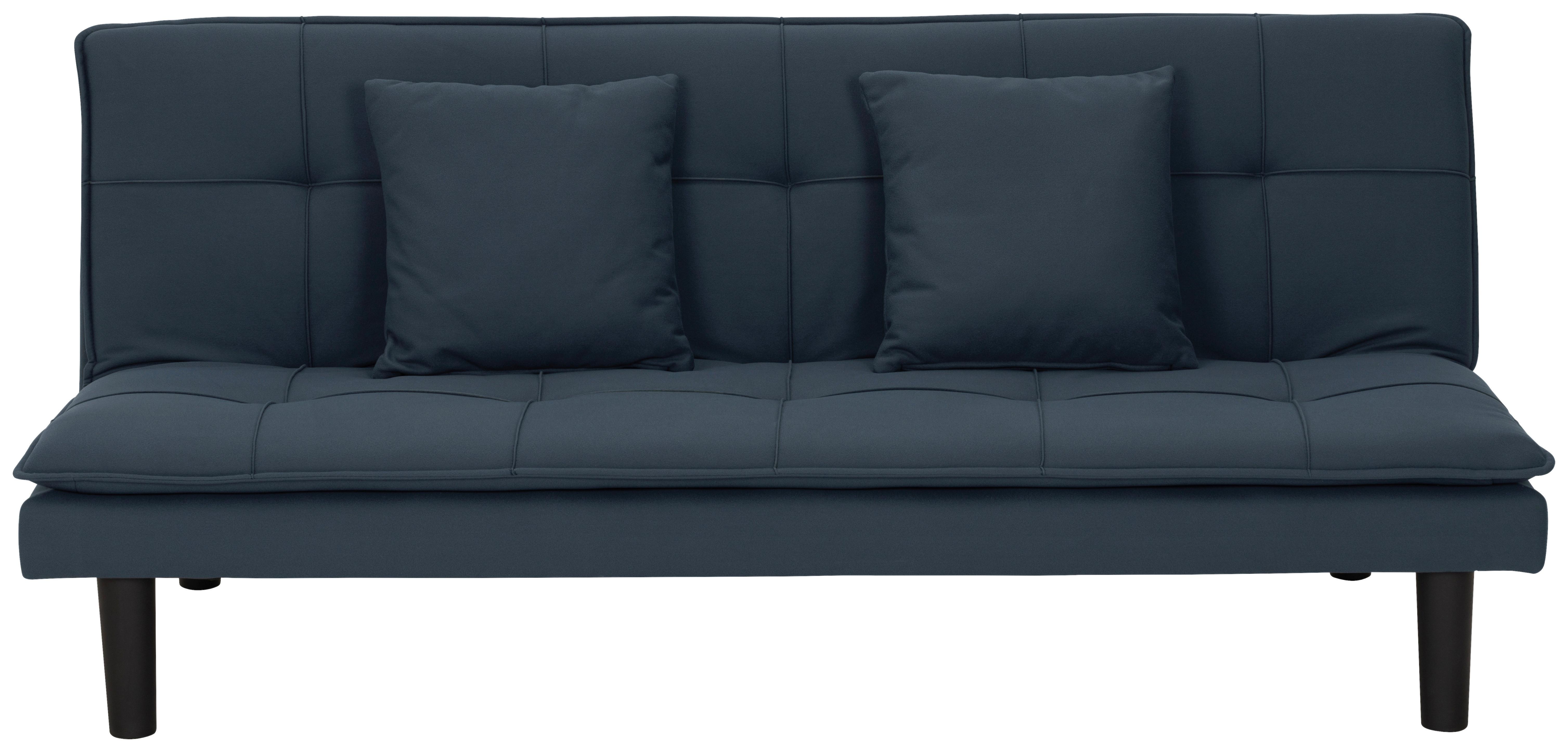 Schlafsofa Oslo - Blau/Schwarz, Basics, Textil (180/79/91cm) - P & B