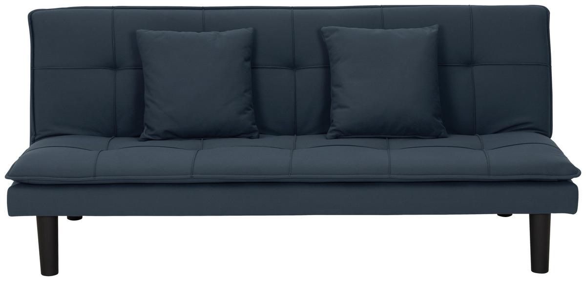 Schlafsofa Oslo - Blau/Schwarz, Basics, Textil (180/79/91cm) - P & B