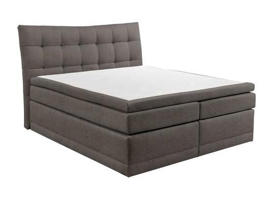 Boxspringbett mit Topper 180x200cm Darwin, Grau - Silberfarben/Grau, KONVENTIONELL, Holzwerkstoff/Textil (180/200cm) - Carryhome Boxspringbett mit Topper 180x200cm Darwin, Grau - Silberfarben/Grau, KONVENTIONELL, Holzwerkstoff/Textil (180/200cm) - Carryhome