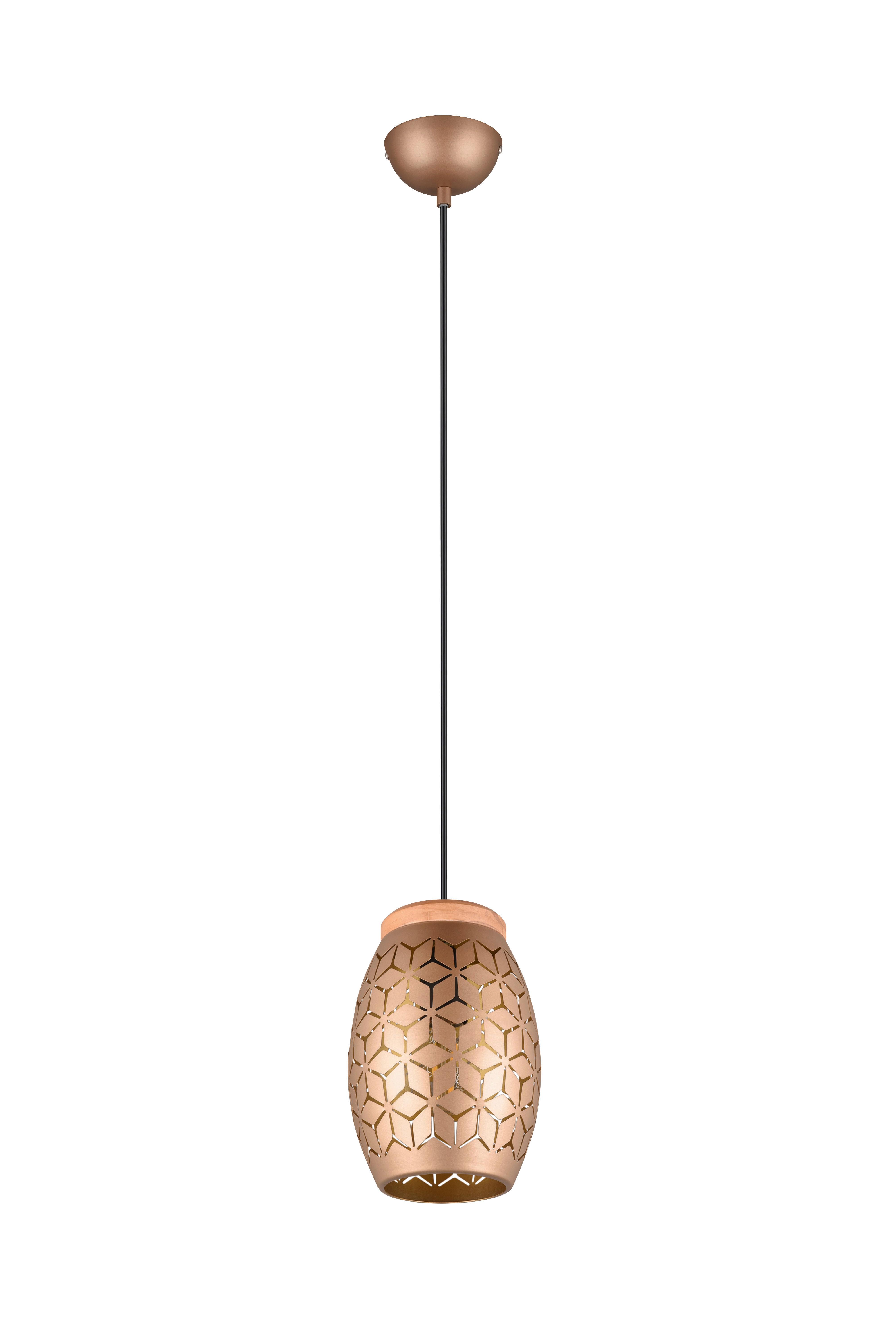 Pendelleuchte R31571065 Bidar - Bronzefarben, KONVENTIONELL, Holz/Metall (15/150cm)