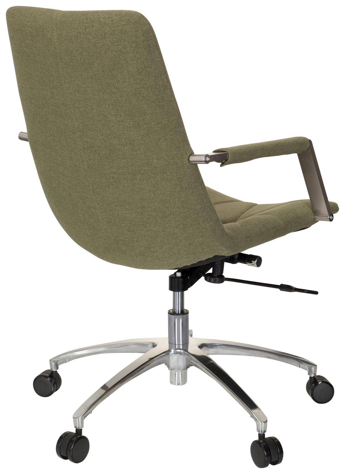 Drehstuhl Saranto Ii Grün - Alufarben/Braun, MODERN, Kunststoff/Textil (57/100/75cm) - MID.YOU