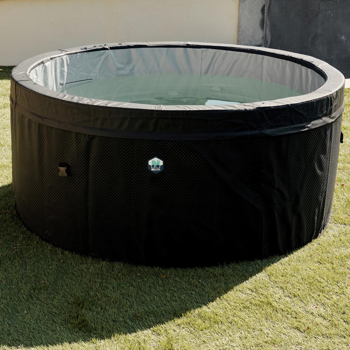 Whirlpool Metall Netspa Vita Ø 156 x H: 70 cm - Schwarz, Basics, Kunststoff/Metall (156/70cm)