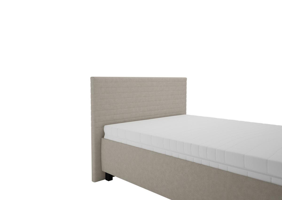 Čalouněná postel COMO 2 120x200 cm, béžová - přírodní barvy/světle modrá, Konvenční, dřevo/textil (120/200cm)