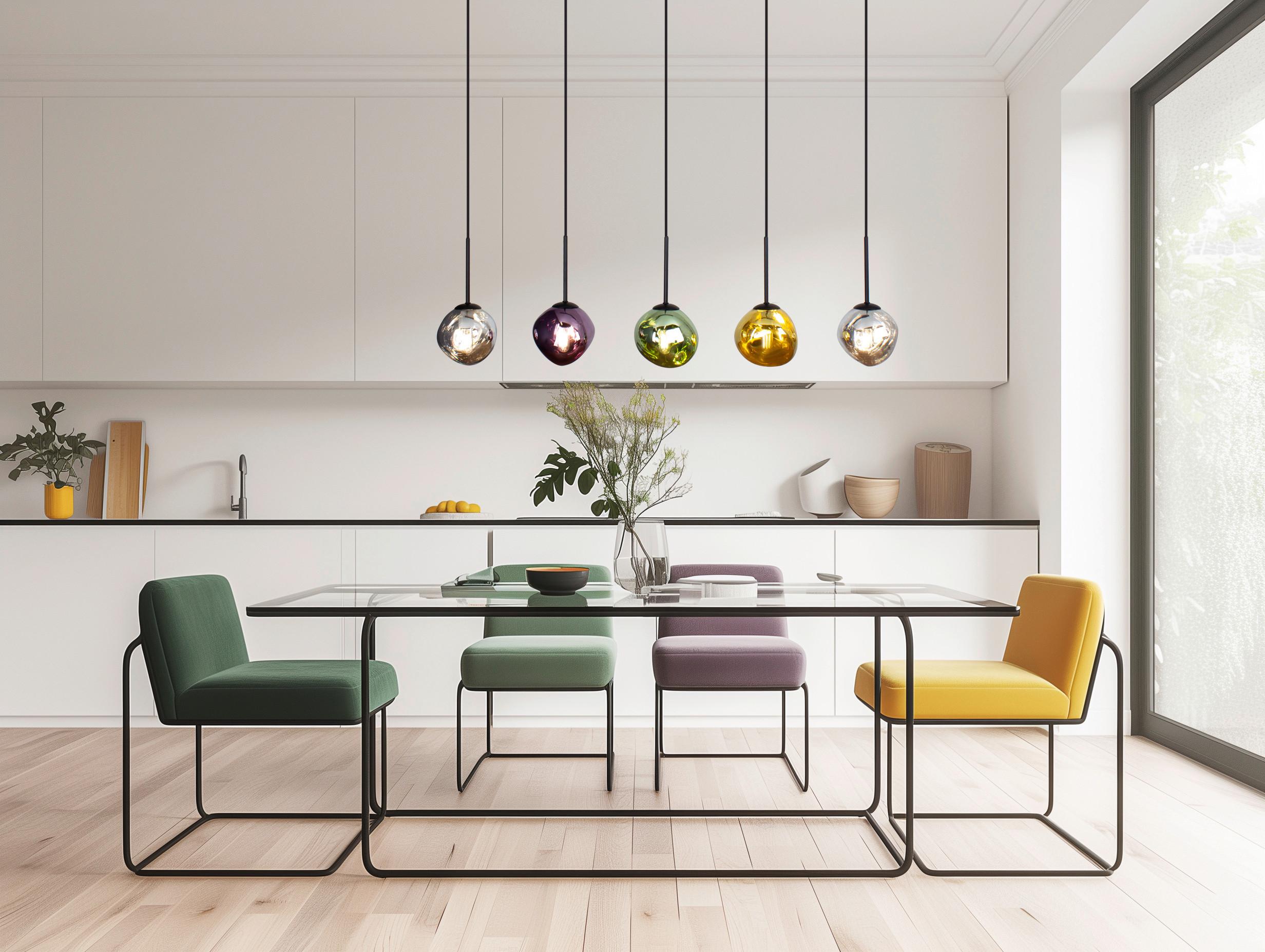 Hängeleuchte Canopus Multicolor L: 115 cm - Multicolor, Basics, Glas (115/15/150cm)