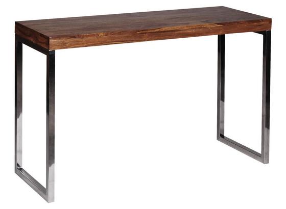 Konsolentisch Guna Echtholz Sheesham Massiv - Chromfarben/Sheeshamfarben, MODERN, Holz/Metall (120/76/46cm) - Livetastic Konsolentisch Guna Echtholz Sheesham Massiv - Chromfarben/Sheeshamfarben, MODERN, Holz/Metall (120/76/46cm) - Livetastic