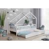Hausbett Lou B: 90 Cm Weiß Lou - Weiß/Naturfarben, MODERN, Holz/Textil (90/200cm) - MID.YOU