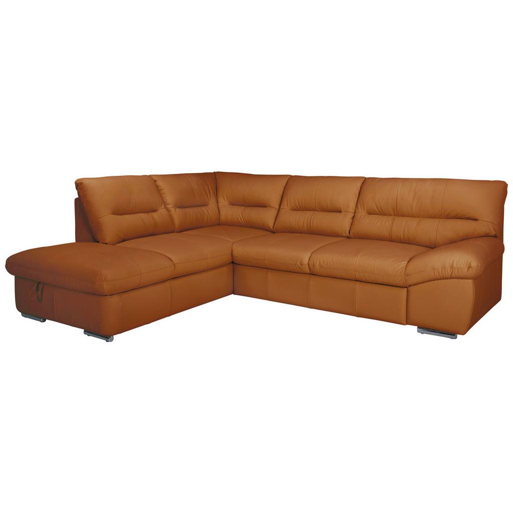 Ecksofa mit Schlaffunktion William, Cognac 216x268 cm