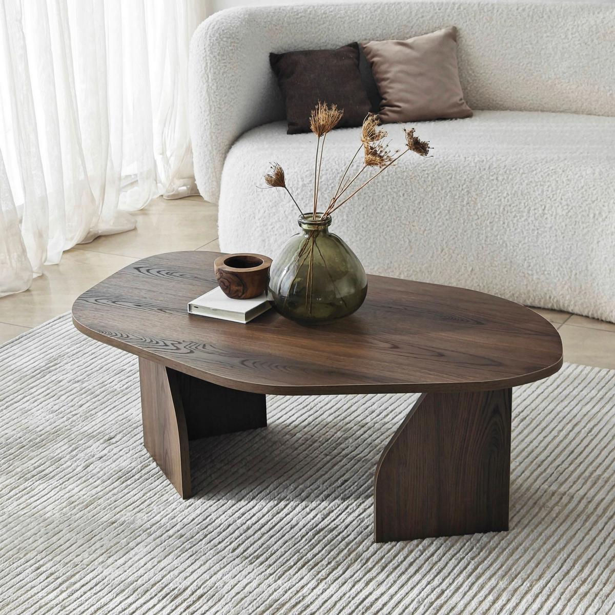 COUCHTISCH Walnussfarben B: 100cm - Walnussfarben, MODERN, Holzwerkstoff (100/35/60cm)