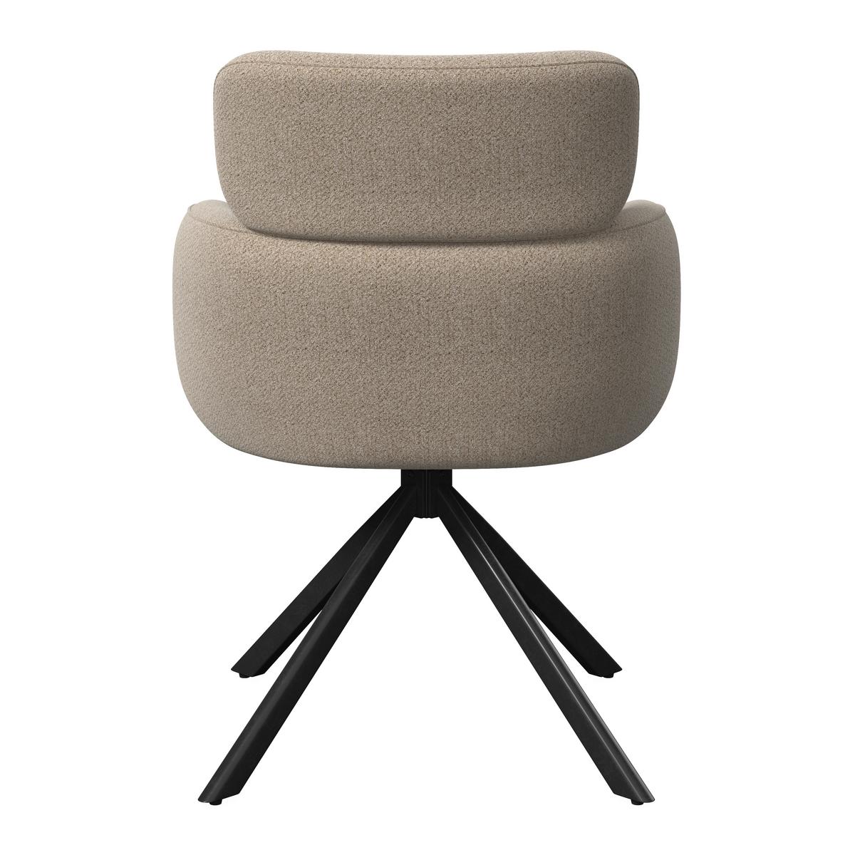 ŽIDLE S PODRUČKAMI LIORA - černá/hnědá, Moderní, kov/textil (57,5/84/61cm) - Bessagi Home