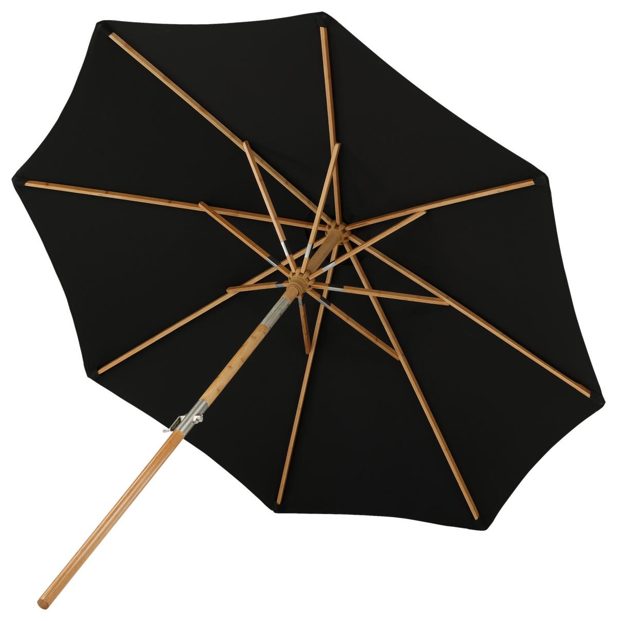 Sonnenschirm Cerox L/B: 270x250 cm Schwarz - Schwarz, KONVENTIONELL (270/250cm) - Gardenson