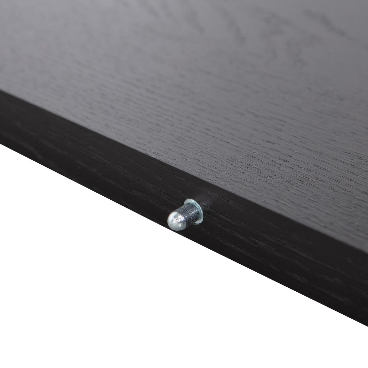 Esstisch Lange Jan Schwarz L: 120-200cm - Schwarz, Design, Holz (120-200/120/75cm) - Livetastic