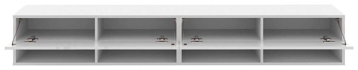 Lowboard Derby 200 - Weiß Hochglanz/Weiß, Design, Holzwerkstoff (200/31,5/32,5cm) - Livetastic