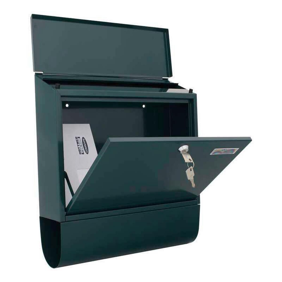 Briefkasten Villaspezialgruen - Grün, KONVENTIONELL, Metall (36.5/41.5/11.5cm) - ROTTNER