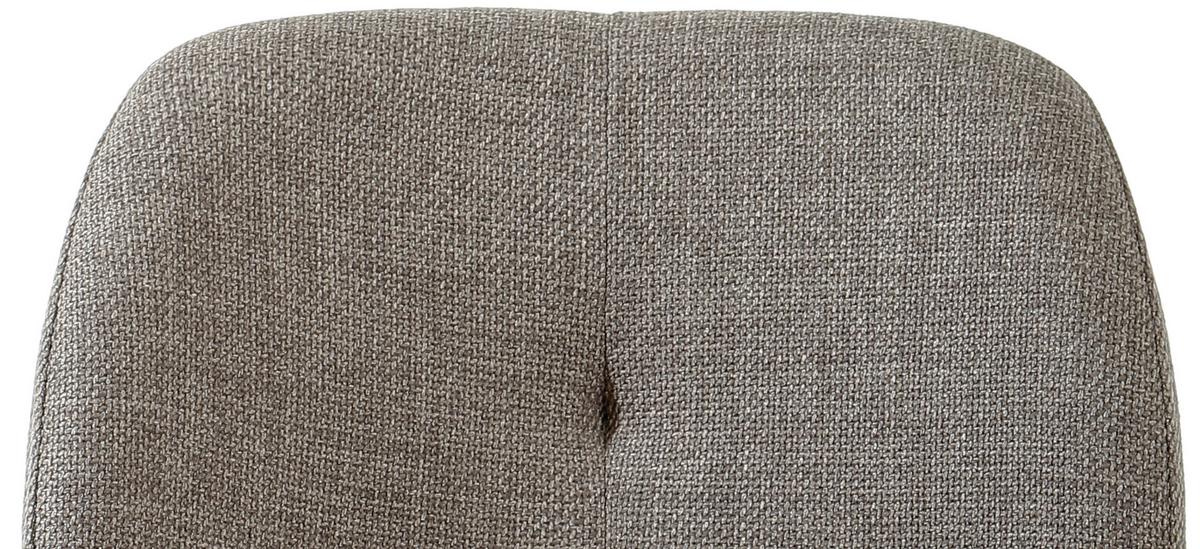 Armlehnstuhl Pauline Leinenoptik brau, B: 62 cm - Schwarz/Braun, KONVENTIONELL, Holz/Textil (62/85/64cm) - MID.YOU