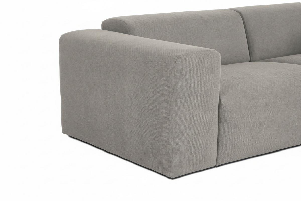 3-sitzer-sofa Manne Grau B: 266 Cm - Schwarz/Grau, Design, Textil (266/76/116cm) - MID.YOU