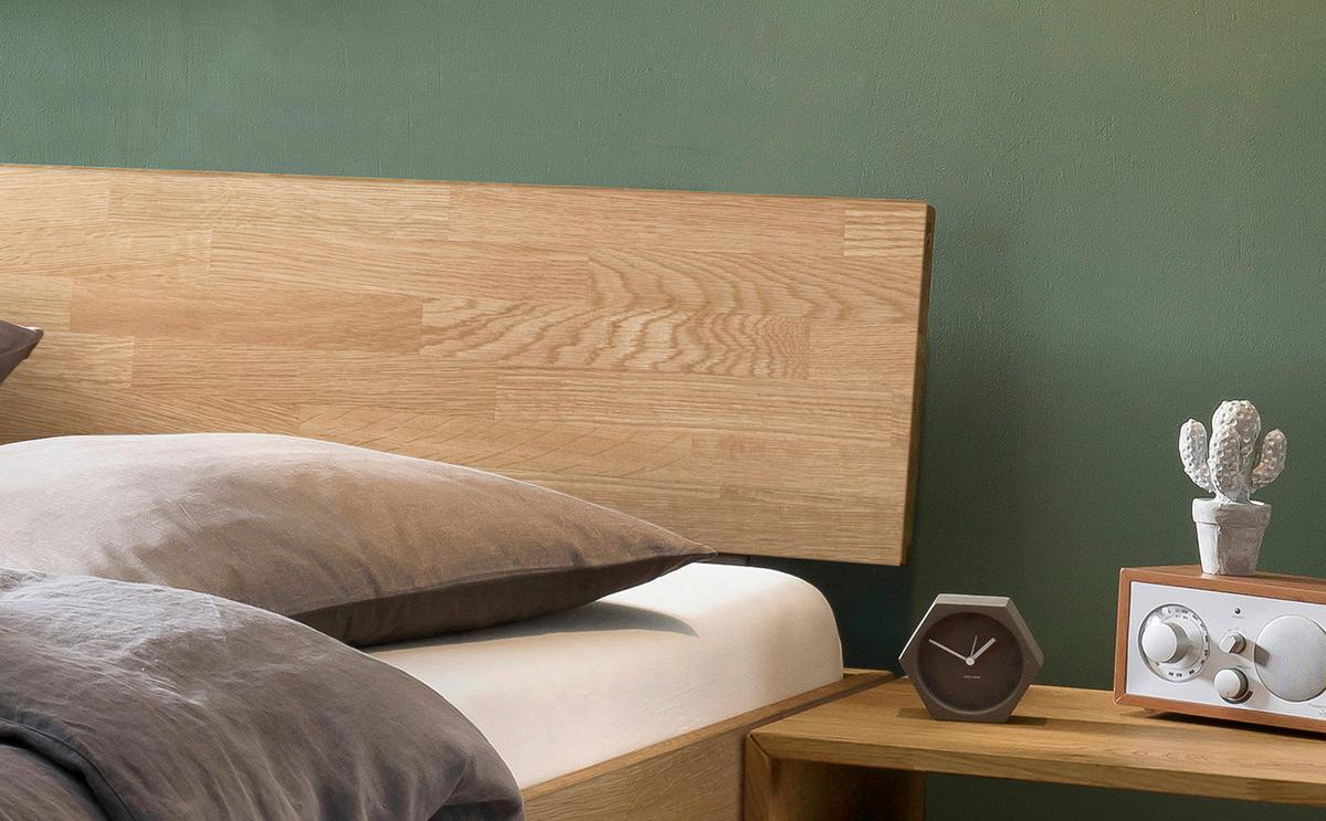 Bett Lodi Eiche Bianco 160x200 Cm - Eiche Bianco/Eichefarben, Natur, Holz (160/200cm) - Hasena