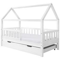 Hausbett Kay - Weiß/Naturfarben, MODERN, Holz/Textil (80/160cm) - MID.YOU