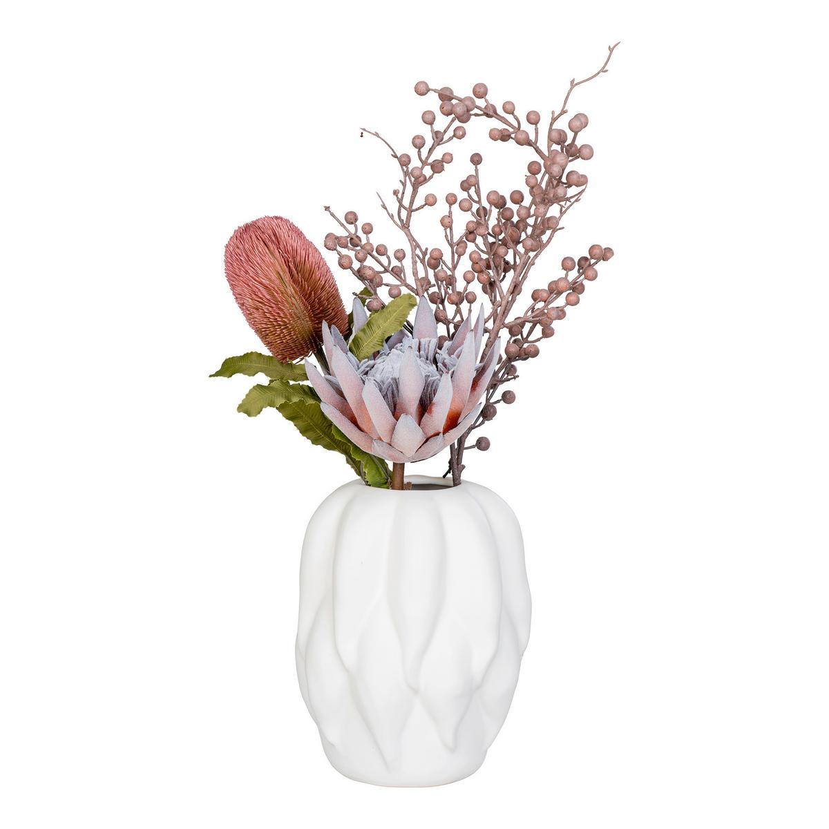 VASE Beige B: 19,5 cm - Beige, Design, Keramik (19.5/26/19.5cm)