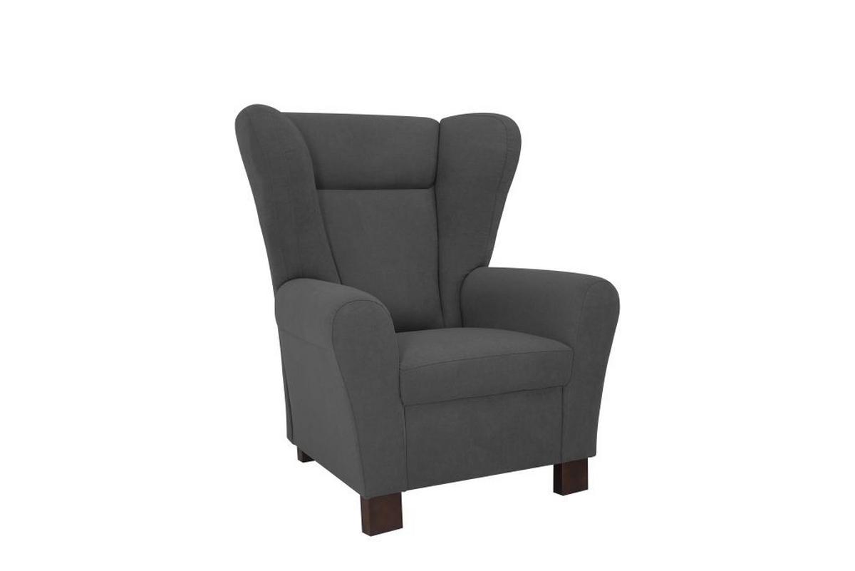 Křeslo ušák CHANDLER, černohnědá - hnědá/černohnědá, Design, dřevo/kompozitní dřevo (95/109/97cm) - Ondega