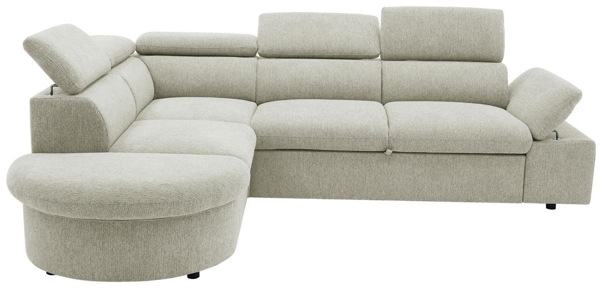 Ecksofa Firenze - Beige/Schwarz, Basics, Textil (219/265cm) - MID.YOU