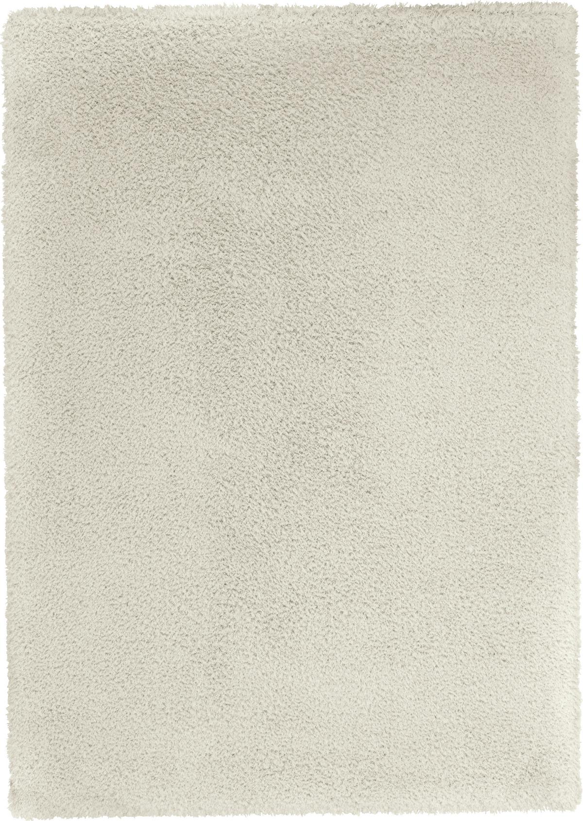 SHAGGY KOBEREC Stefan 1, 80/150cm, bílá - bílá, Moderní, textil (80/150cm) - Mömax