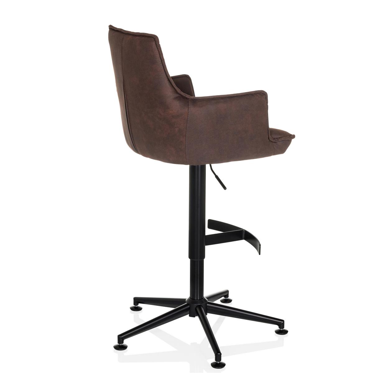 Barhocker Soalo Life High Braun B: 55 Cm - Schwarz/Braun, MODERN, Kunststoff/Textil (55/93/56cm) - MID.YOU