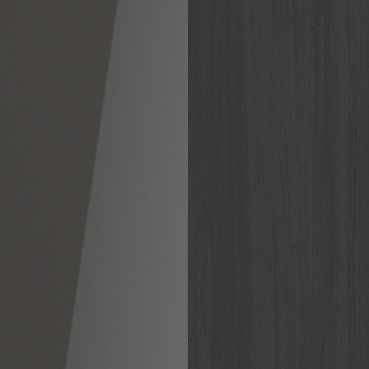 Küchenleerblock Neapel Grau, Eiche Dekor B: 320 cm - Grau Hochglanz/Grau, MODERN, Holzwerkstoff (320cm) - Held