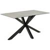 Esstisch Heaven Grau B: 135 Cm - Schwarz/Grau, Trend, Keramik/Metall (135/76/80cm) - MID.YOU