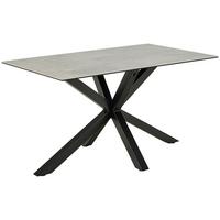 Esstisch Heaven Grau B: 135 Cm - Schwarz/Grau, Trend, Keramik/Metall (135/76/80cm) - MID.YOU