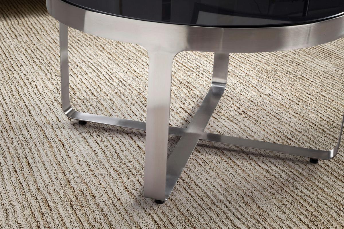 Couchtisch Schwarz, Silberfarben L: 60 Cm - Silberfarben/Schwarz, Design, Glas/Metall (60/60/34cm) - MID.YOU