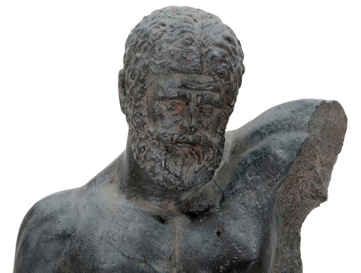 Skulptur Museum Man Schwarz, B: 26 cm - Schwarz, Basics, Kunststoff/Metall (26/57/22cm)