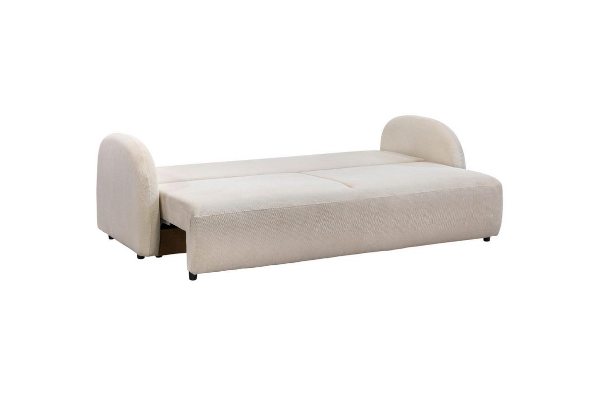Rozkládací pohovka ROMA, béžová - černá/béžová, Design, textil (230/90/105cm)