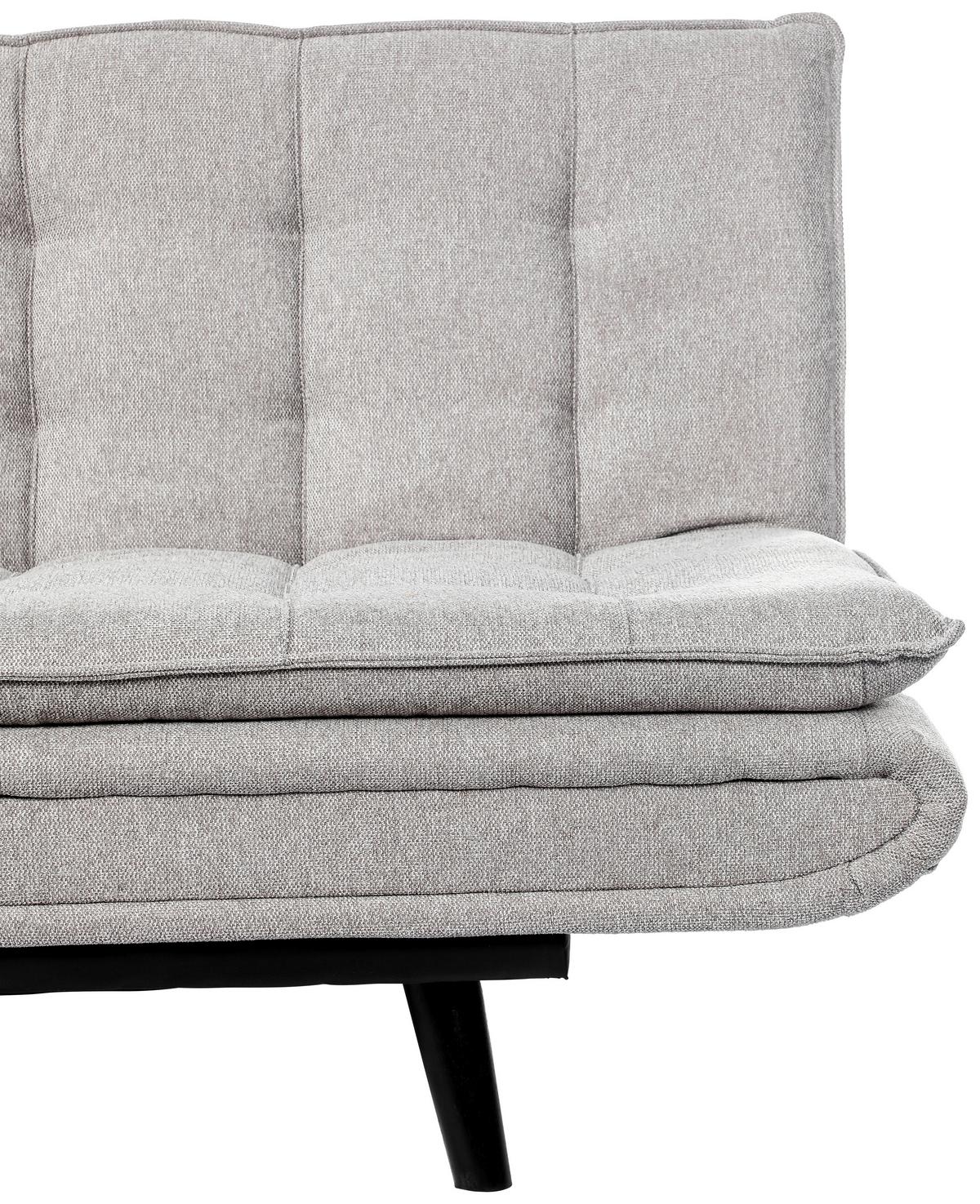 Rozkládací pohovka SUN, šedá, sklopná, max. 360 kg - šedá/černá, Moderní, dřevo/textil (190/83/93cm) - Mömax