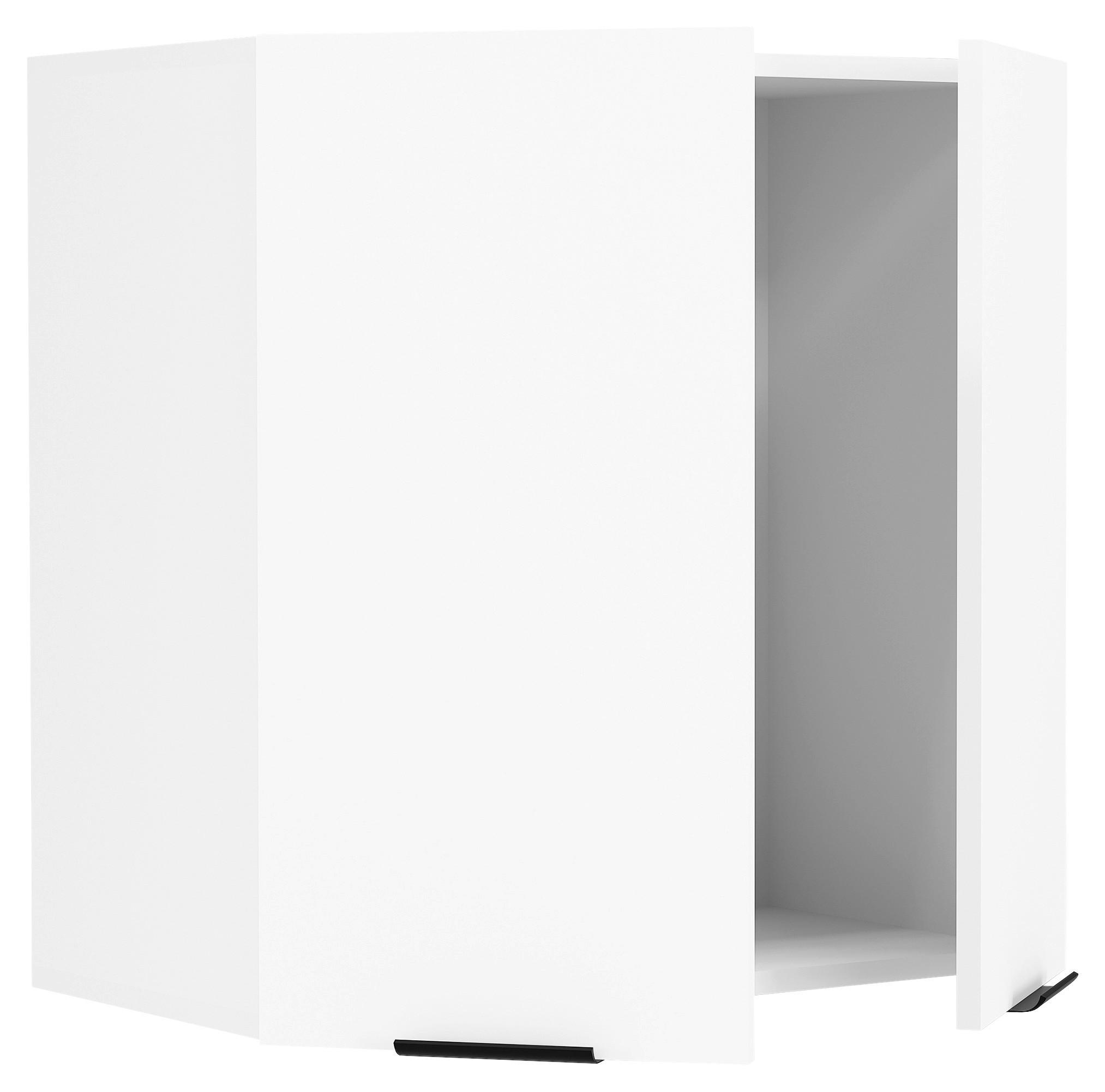 Küchenoberschrank Fasola 60 cm Weiß 2 Drehtüren - Weiß, Trend, Holzwerkstoff/Kunststoff (60/60/31cm) - MID.YOU